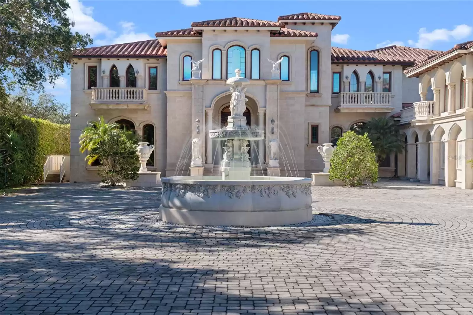 Hand carved fountain imported from Italy