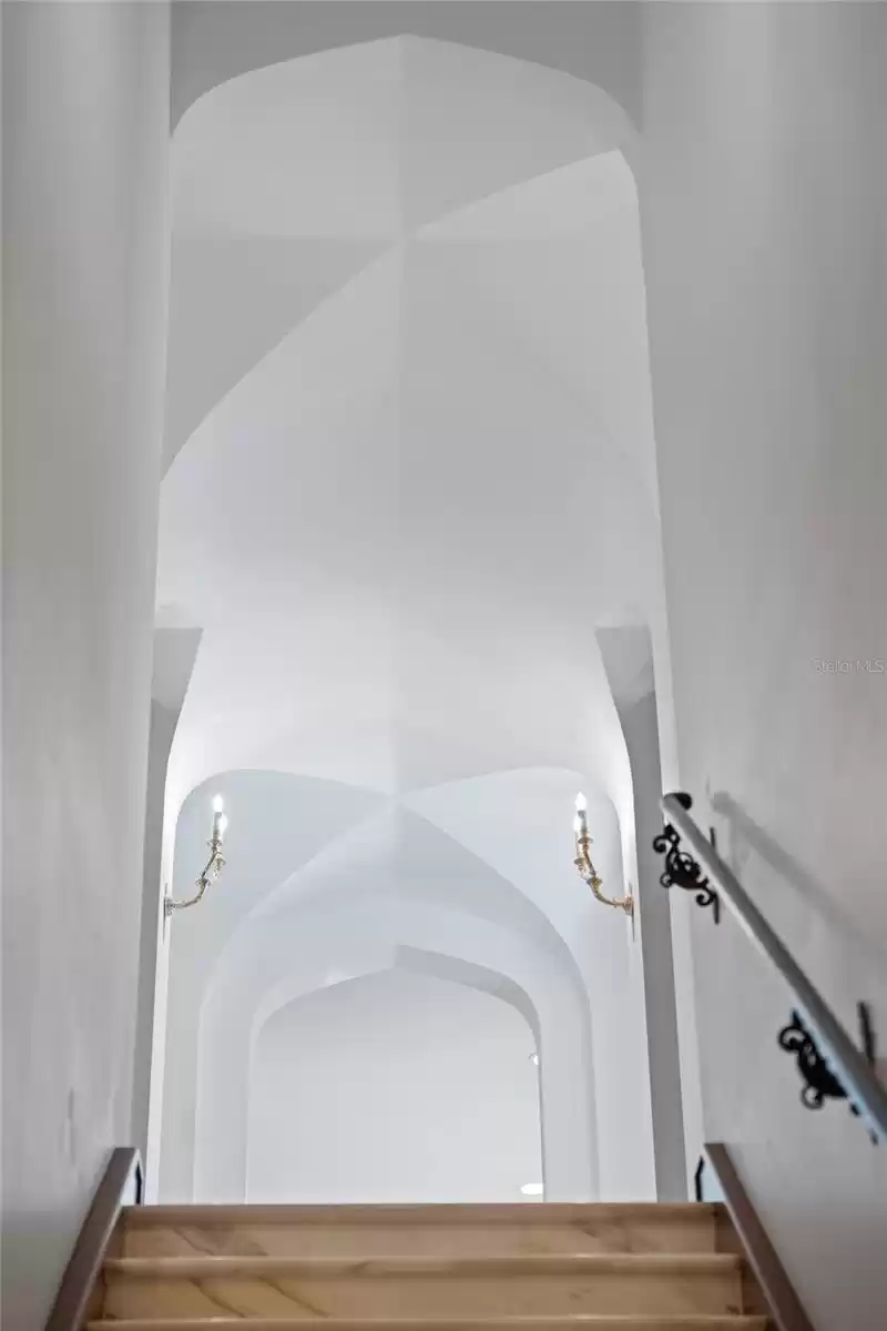 Back Stairway, Admire the ceiling details.