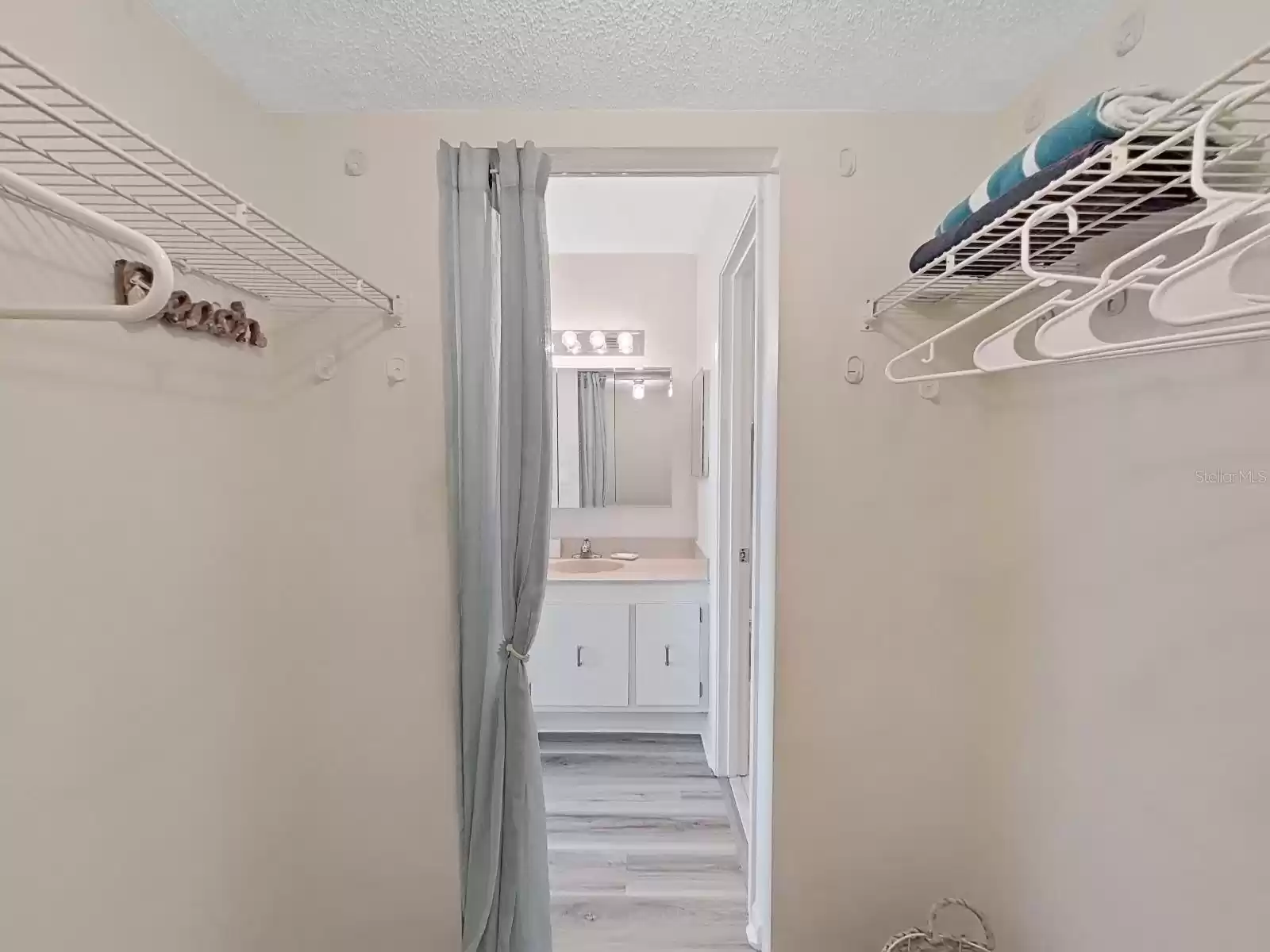 Primary bedroom walk-in closet!