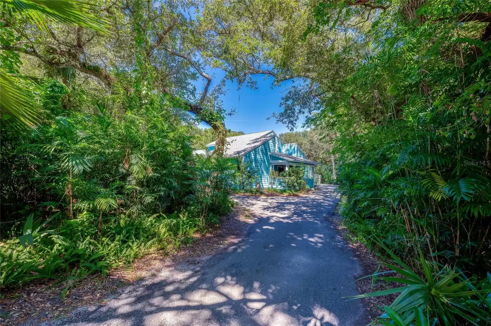 Long and circular driveway