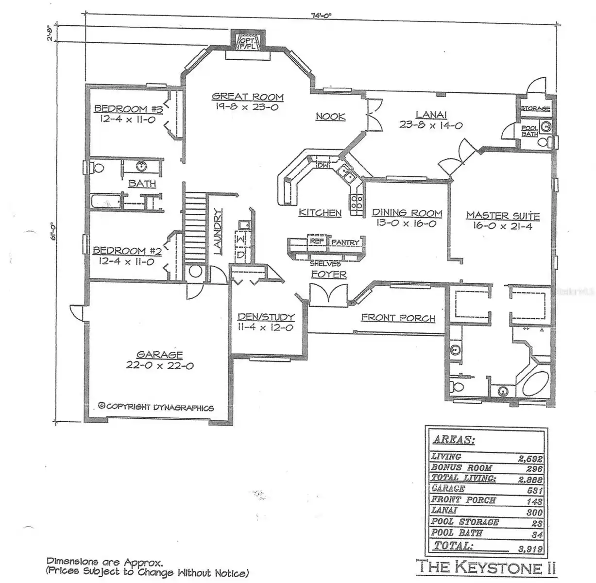 Floor Plan includes Bonus room