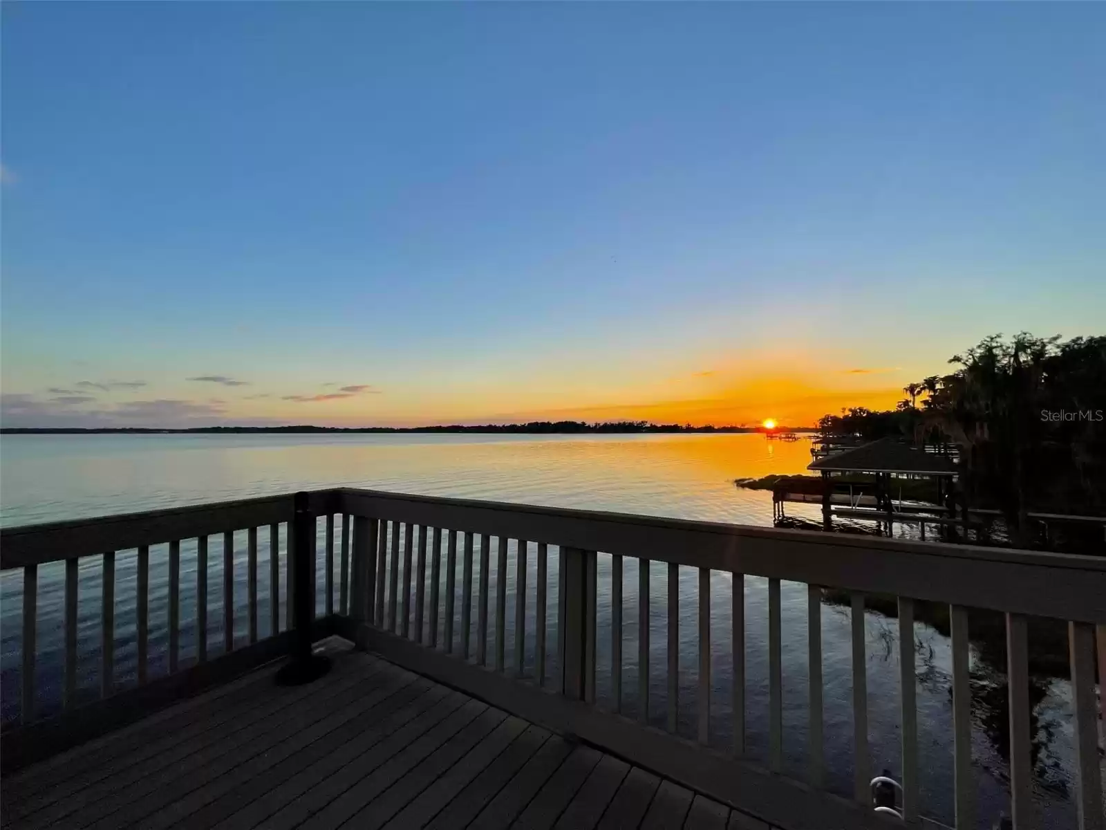 Upper deck sunset view over Lake Minnehaha