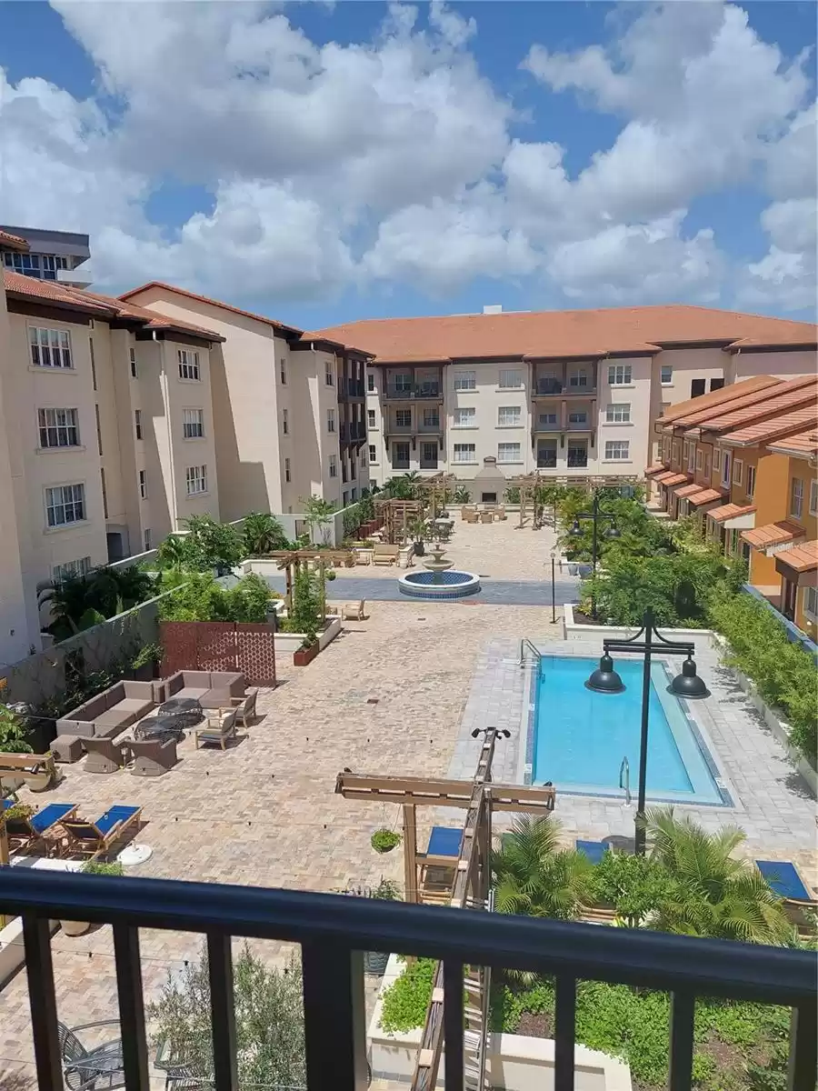 View of New Courtyard from Large balcony