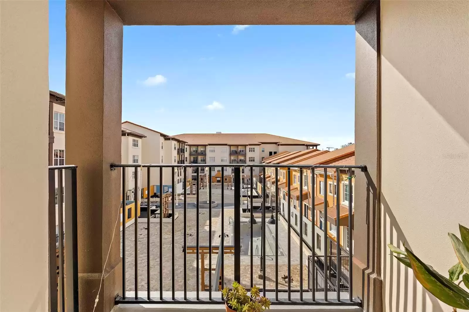 View of the Courtyard from the Large Balcony