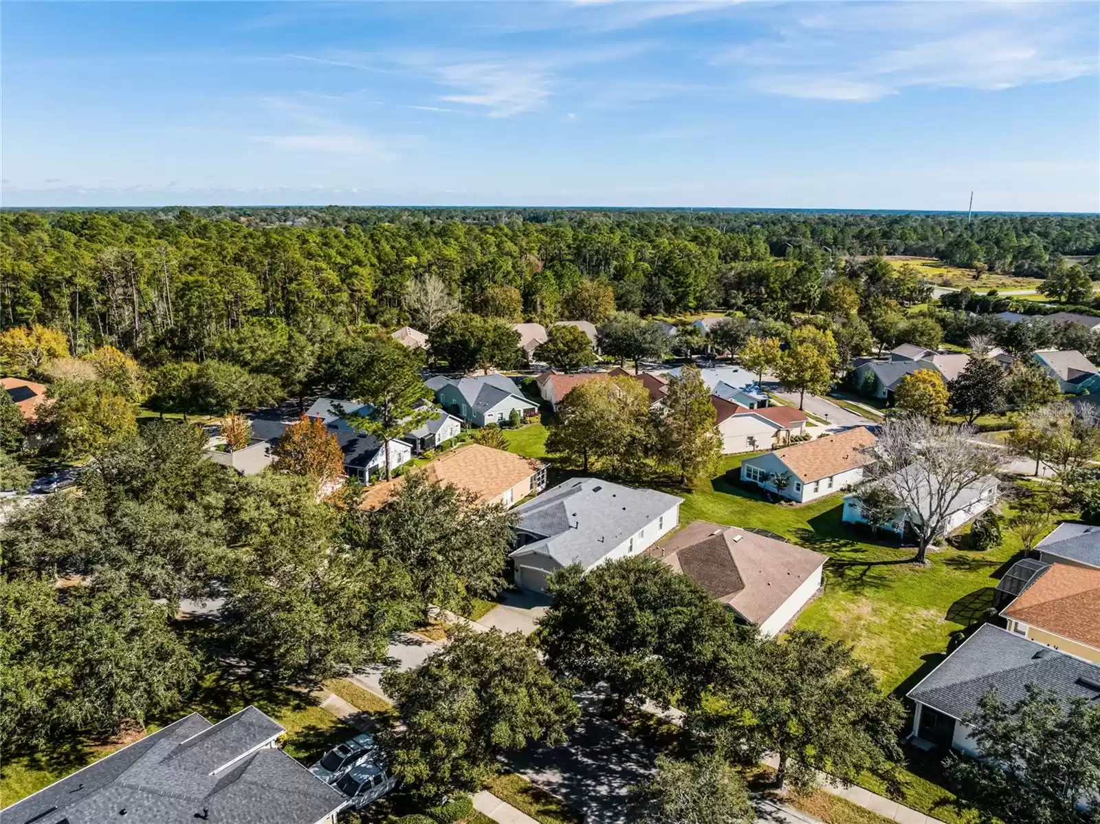 Aerial view from front of home