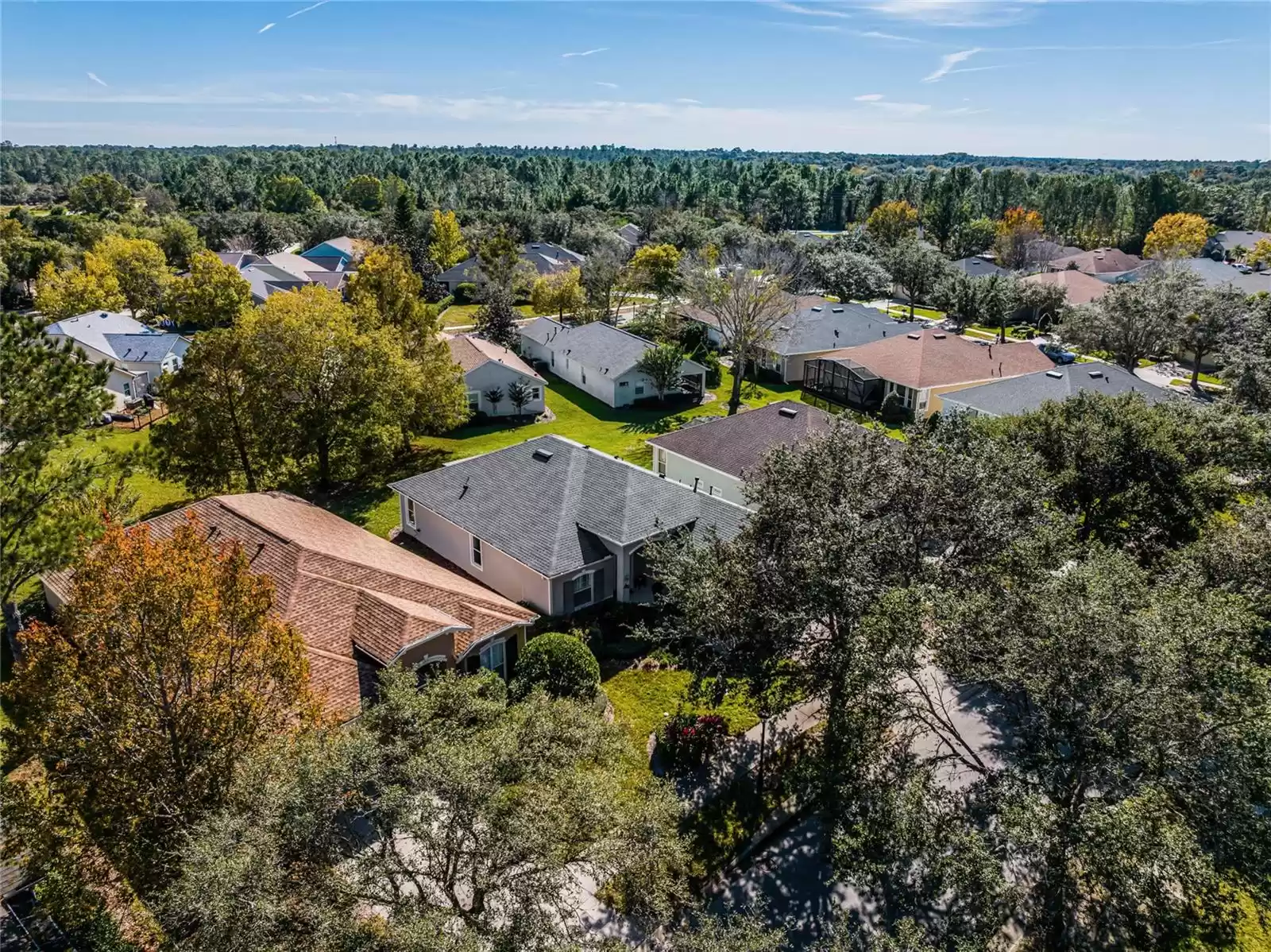 Aerial view from front of home