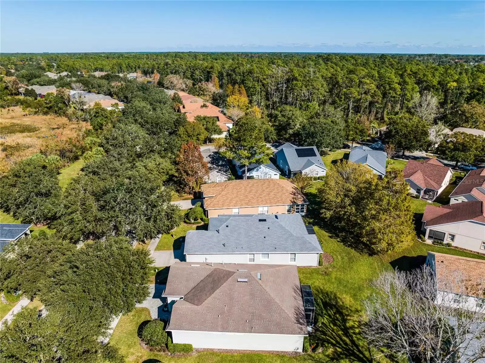 Aerial view of surrounding neighborhood area by home