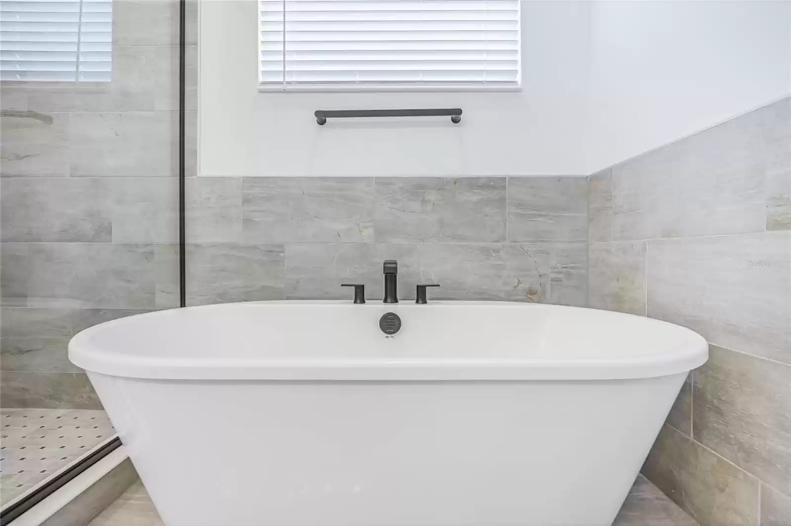 Primary bathroom freestanding tub