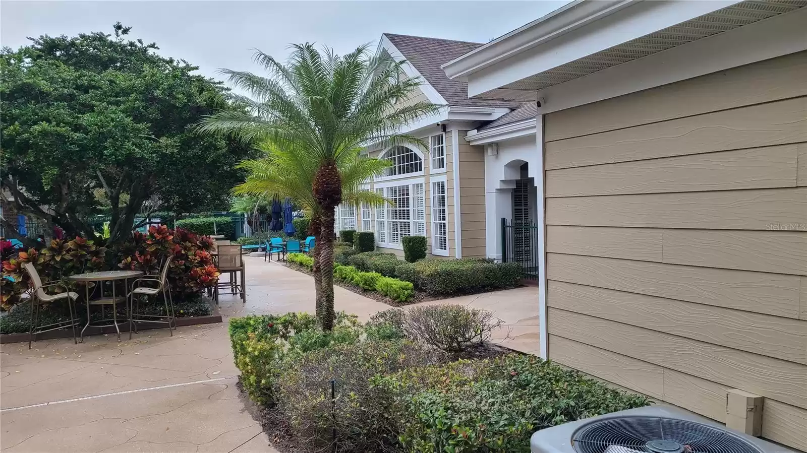 Back view of the clubhouse towards the pool area.