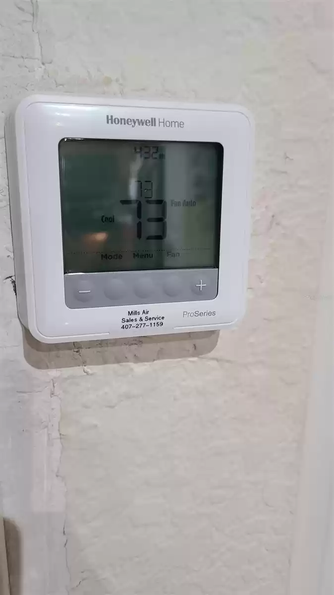 Electronic thermostat on a new 2023 2 ton ac unit.