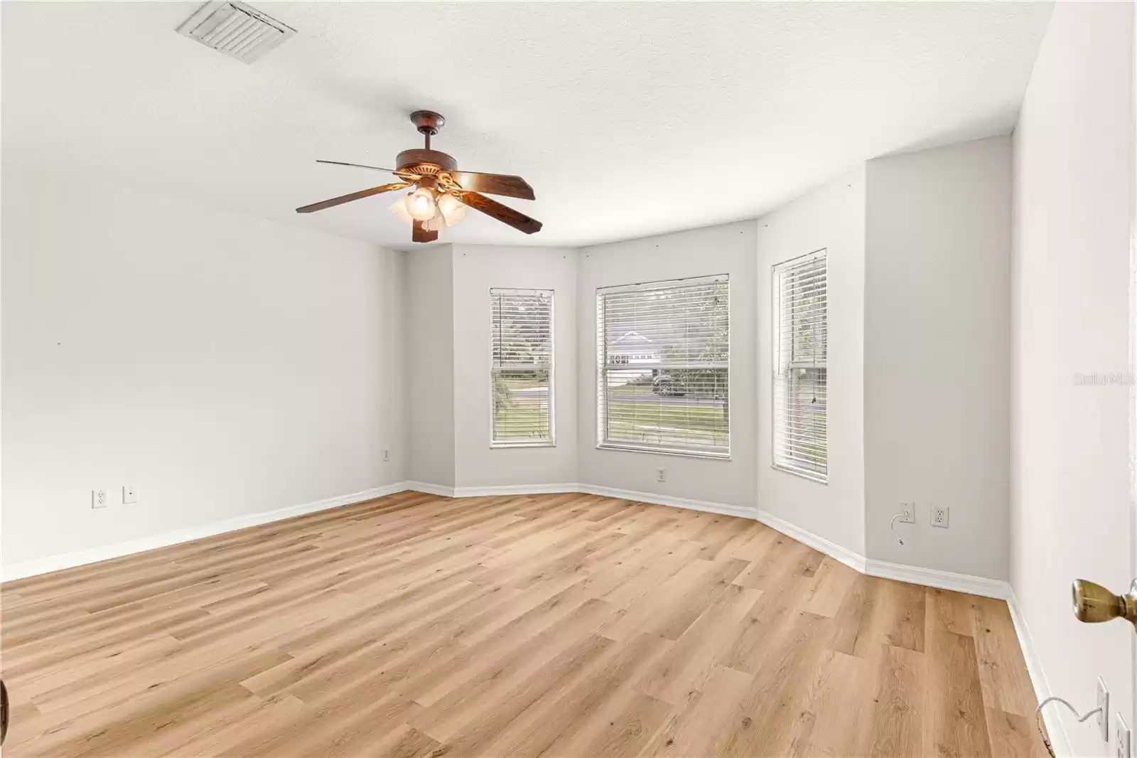 Bay windows in the front guest bedroom