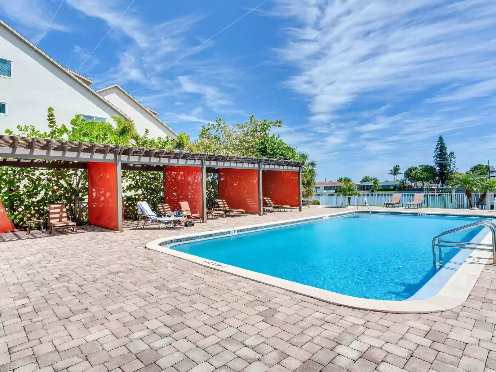 Pool and Cabanas overlooking Intracoastal Waterway