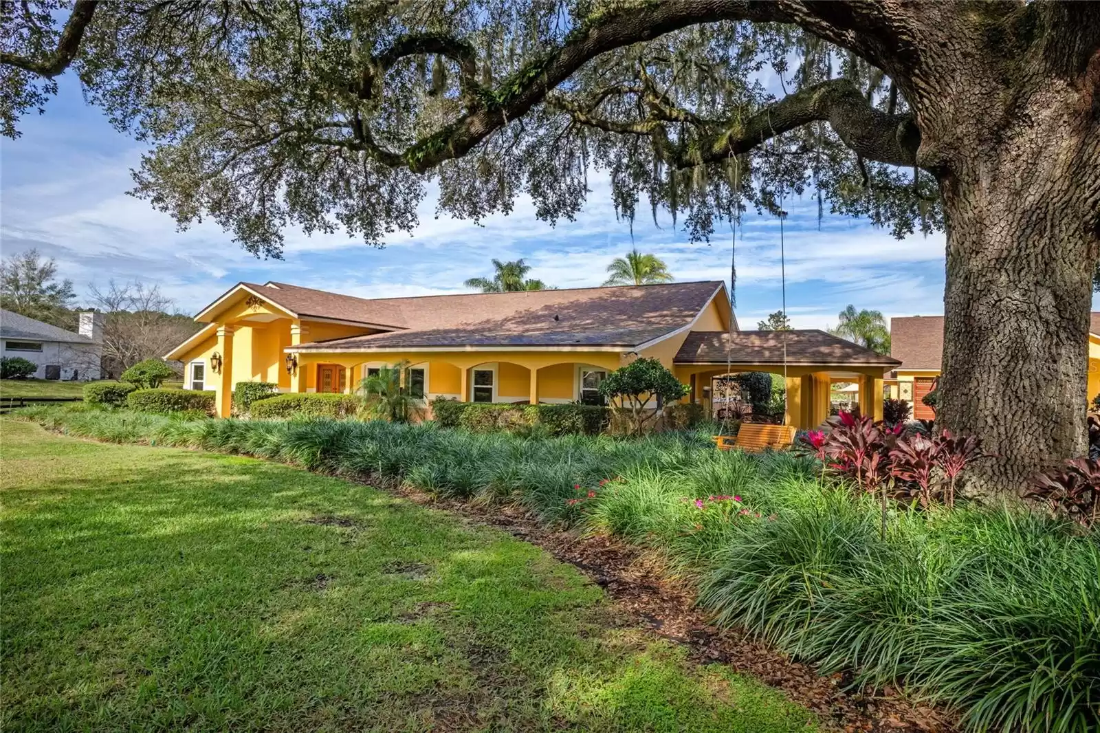 Exterior Front with Oak Tree