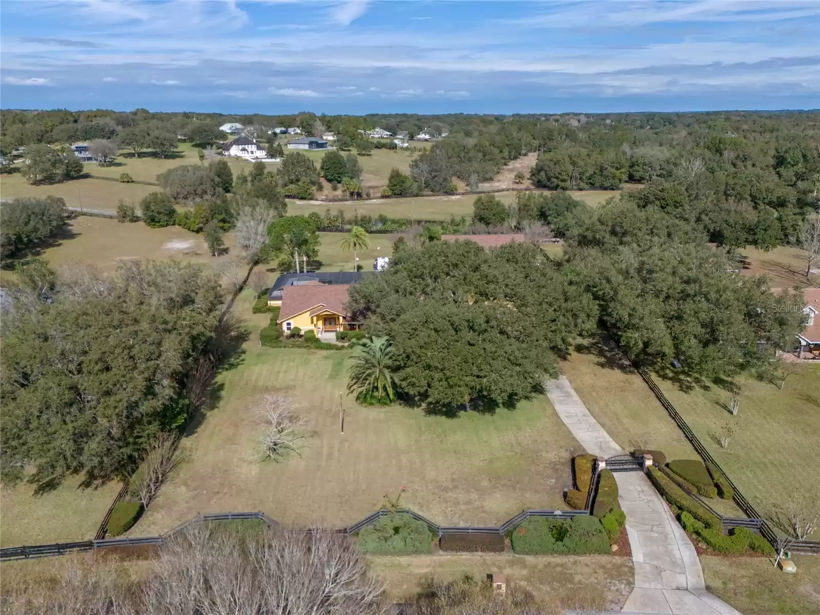 Drone view of front of Home