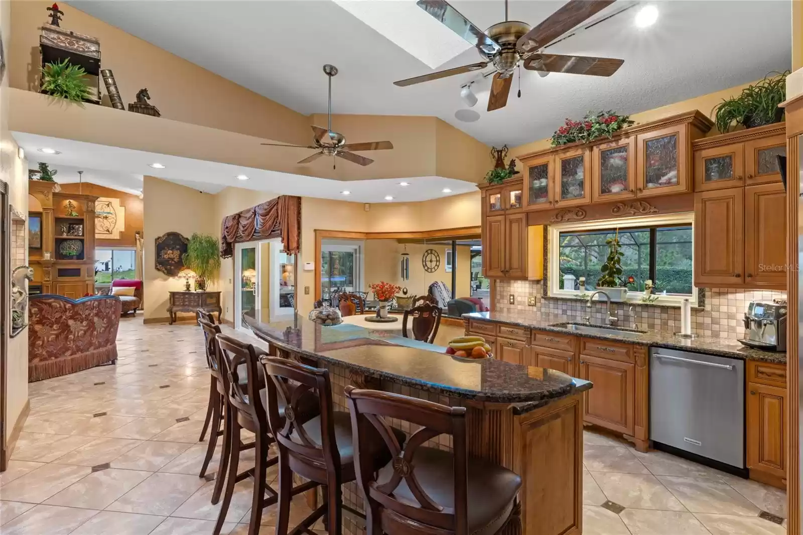 Kitchen View toward Great Room and Breakfast Nook