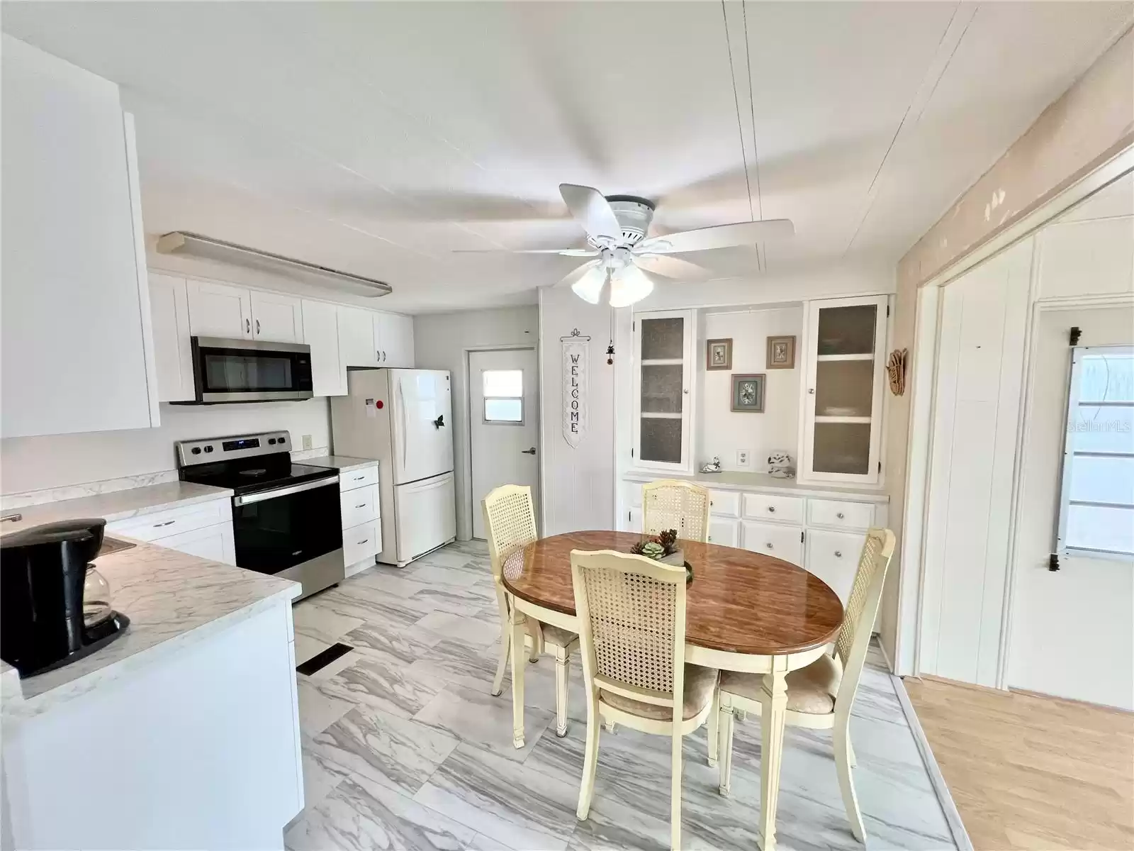 Dining room with built in hutch