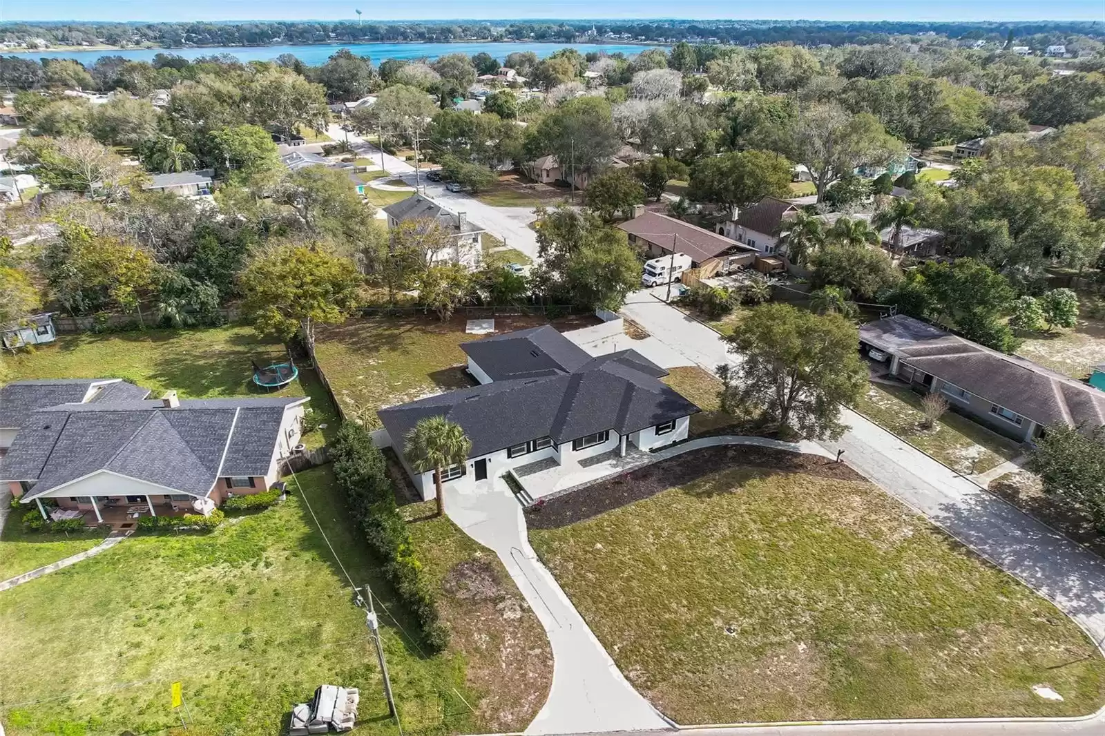 Aerial View of Front of the House