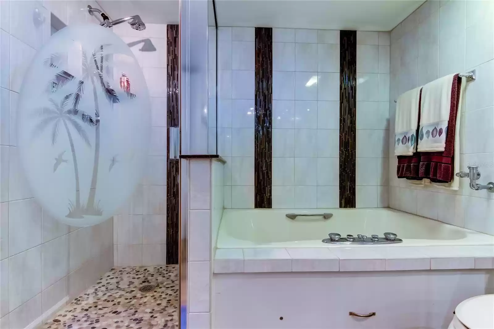 Shower and tub in Master Bath