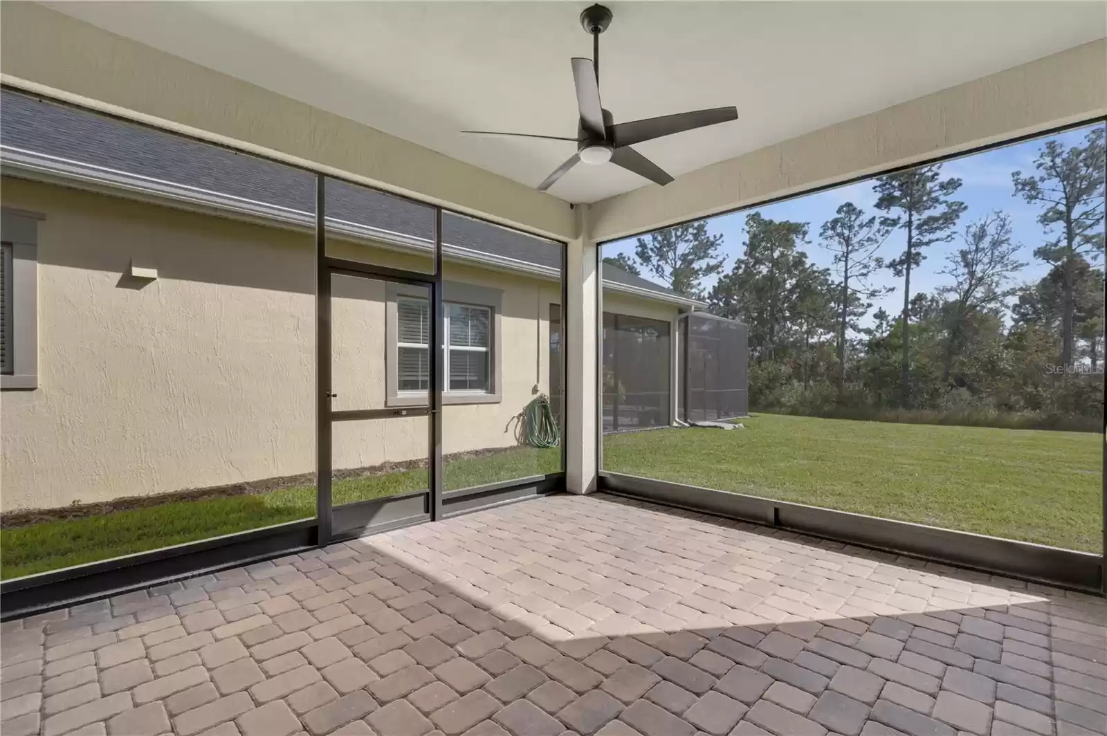 Outdoor area with pocket sliding doors on both sides