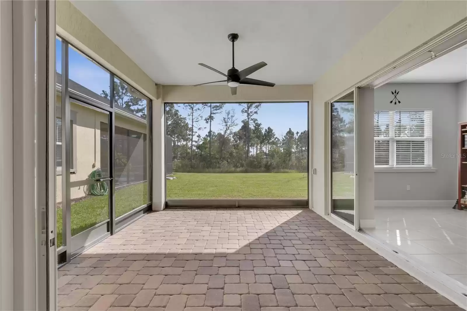 Outdoor area with pocket sliding doors on both sides