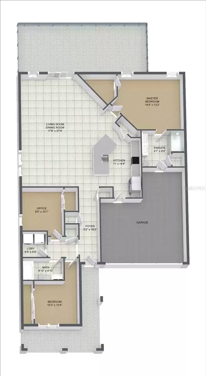 Floorplan with room dimensions 128 Prestwick Grande Dr Daytona Beach