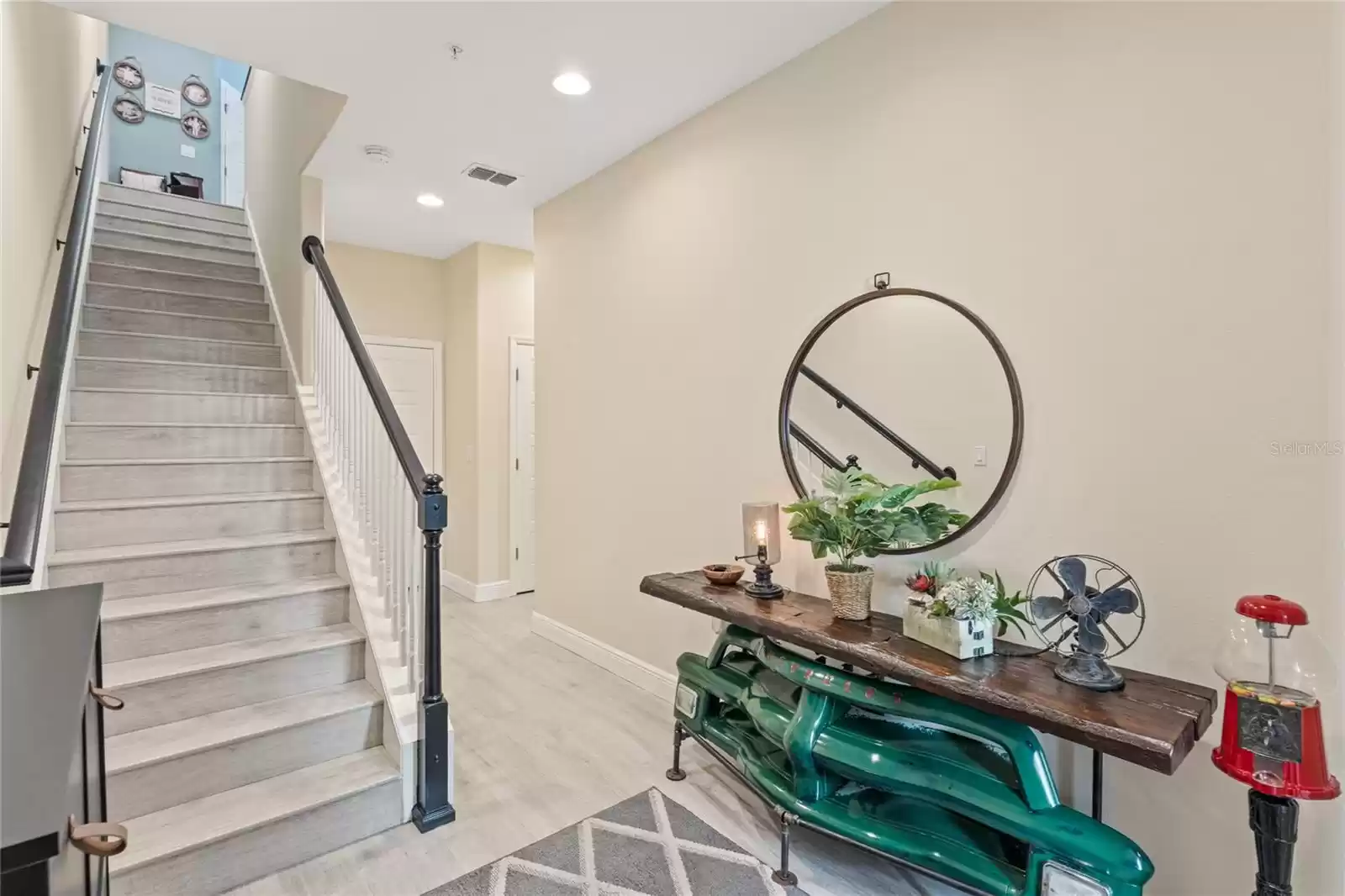 Entryway with stairs to second floor