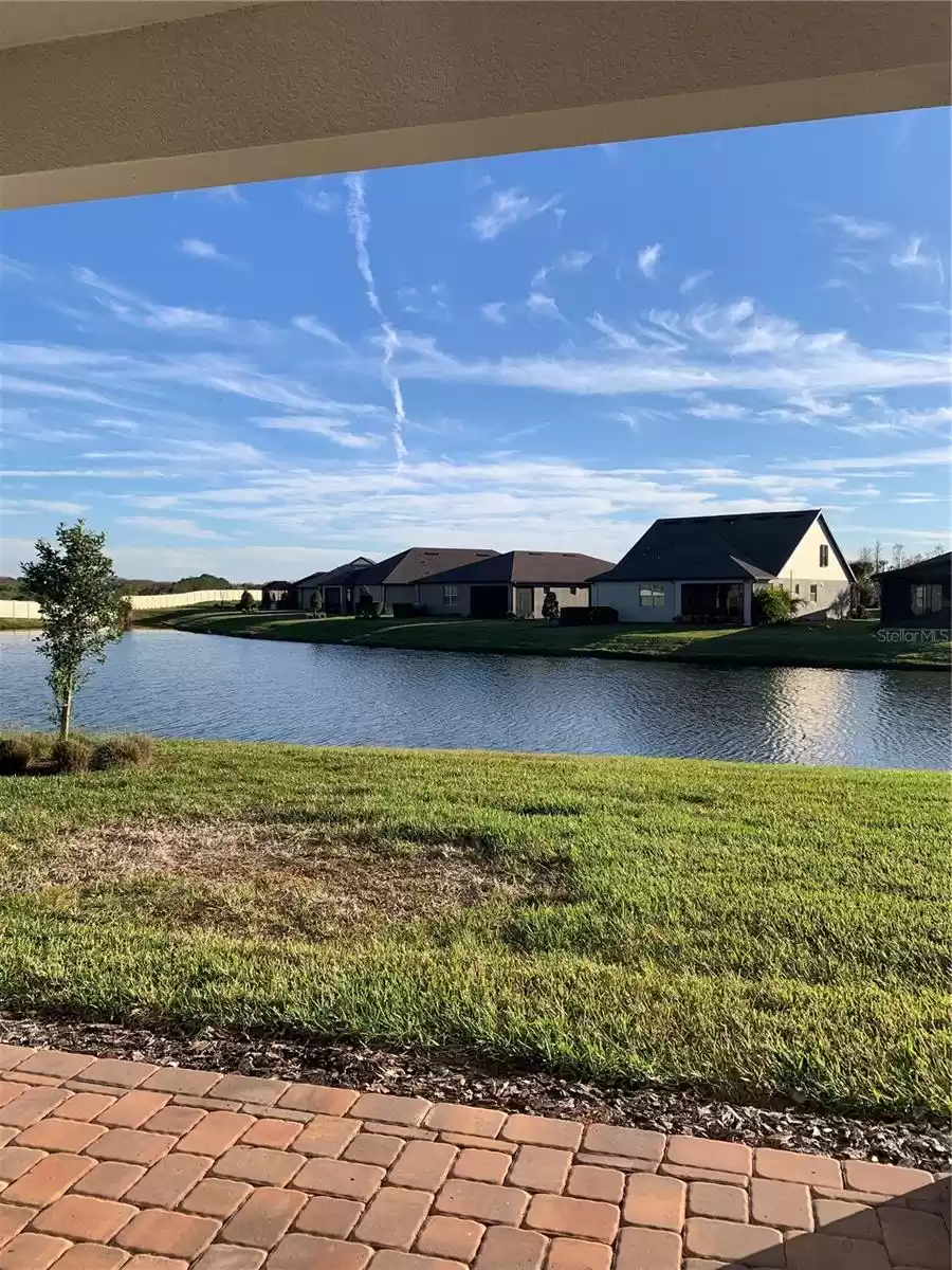 View from back paver patio