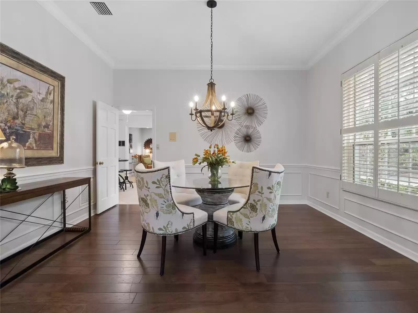 Dining room with wood floors