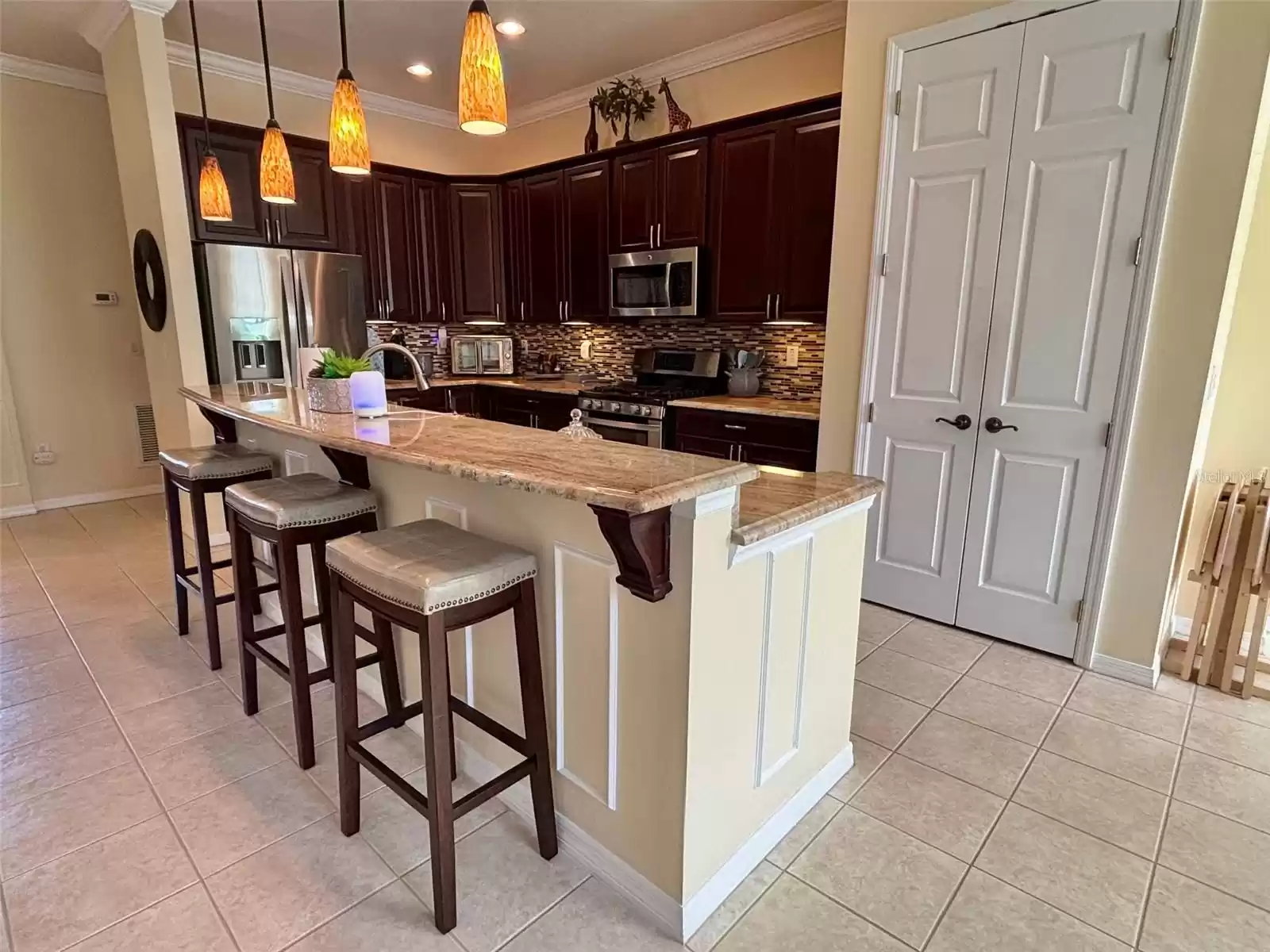 Island Bar overlooking family room