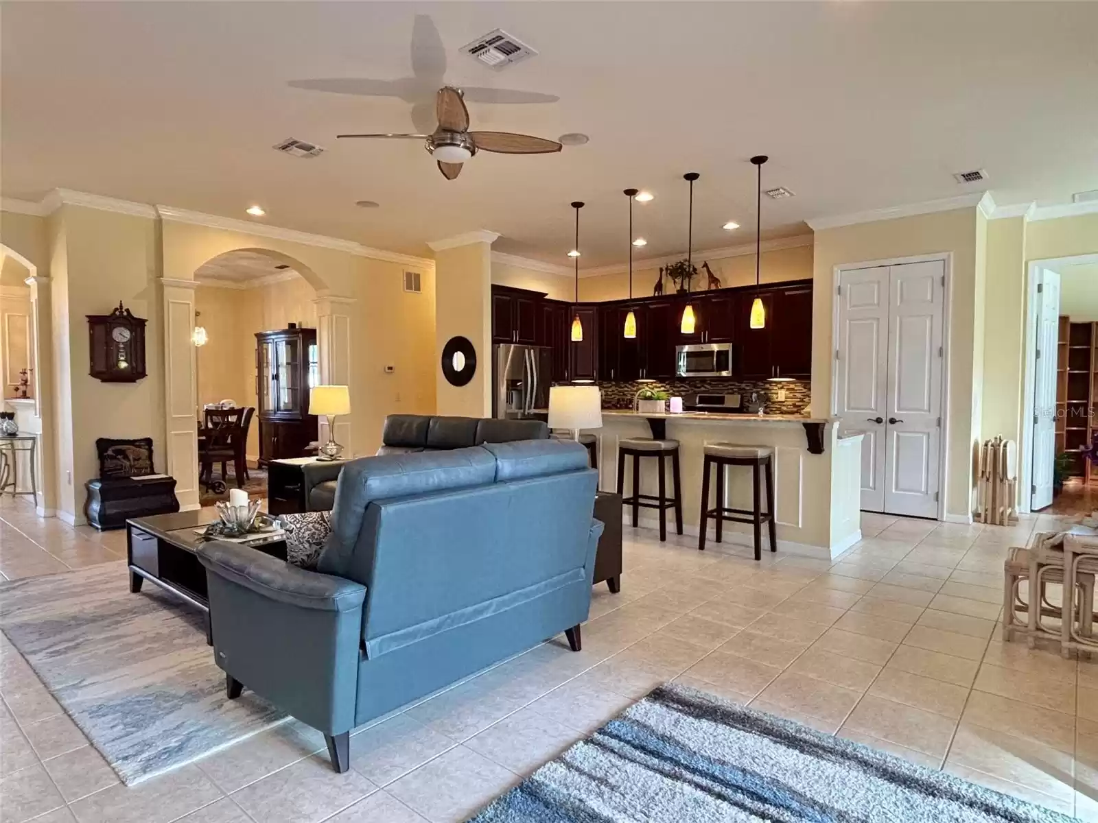 Family Room open to kitchen, dining, breakfast room