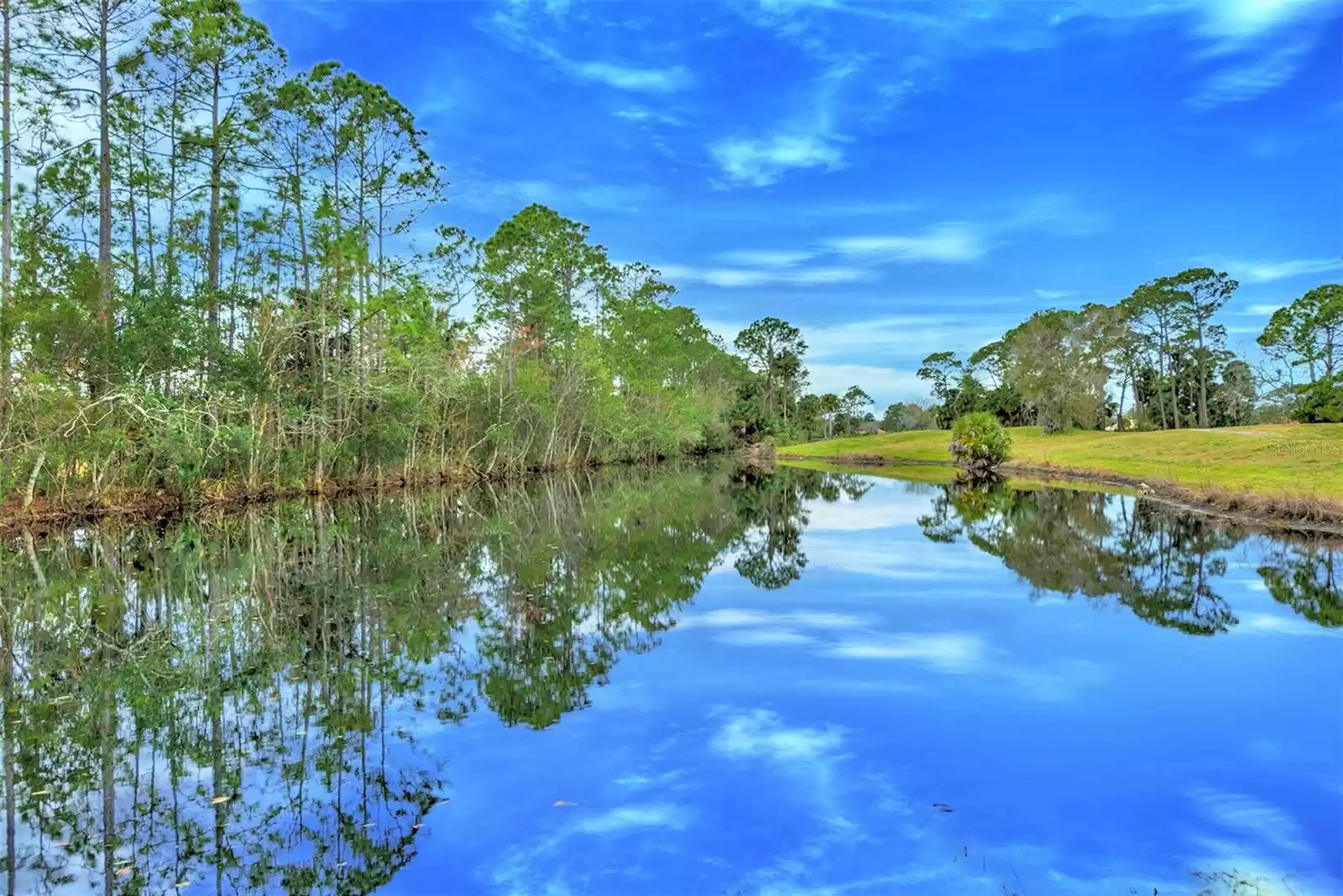 Retention pond on golf course