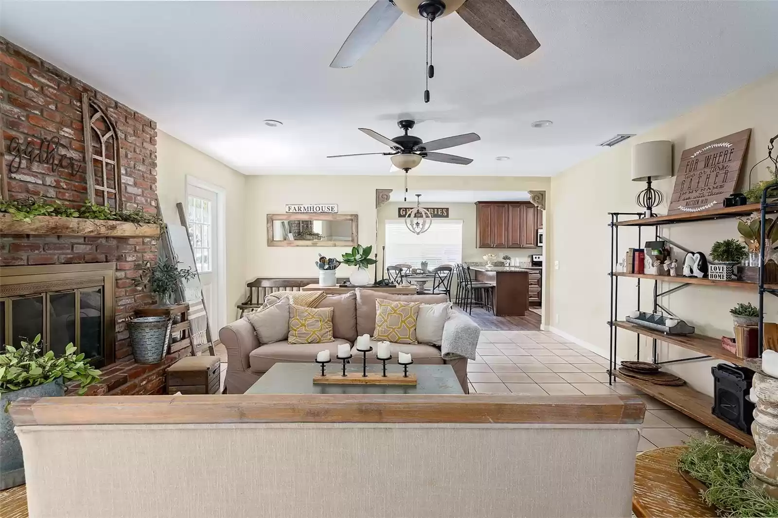 Family Room opens to Kitchen