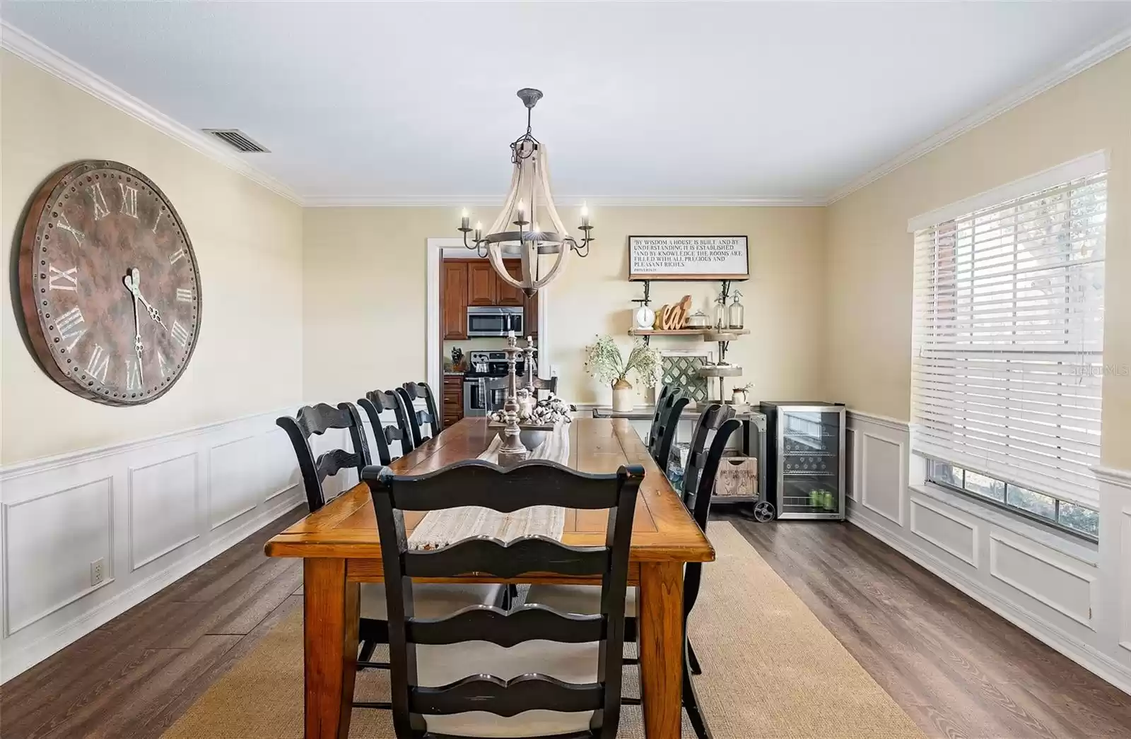 Another view of the Formal Dining Room which leads to the Kitchen