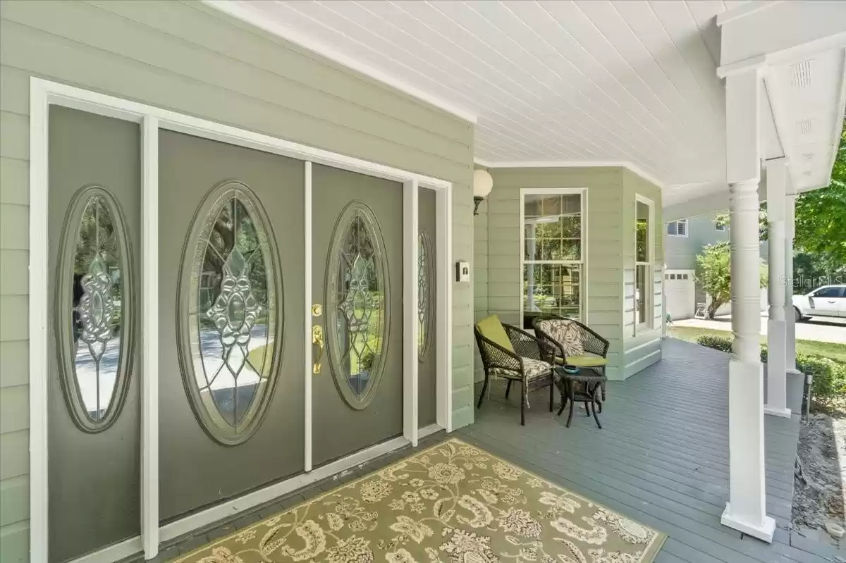 Entrance Leaded Glass Doors