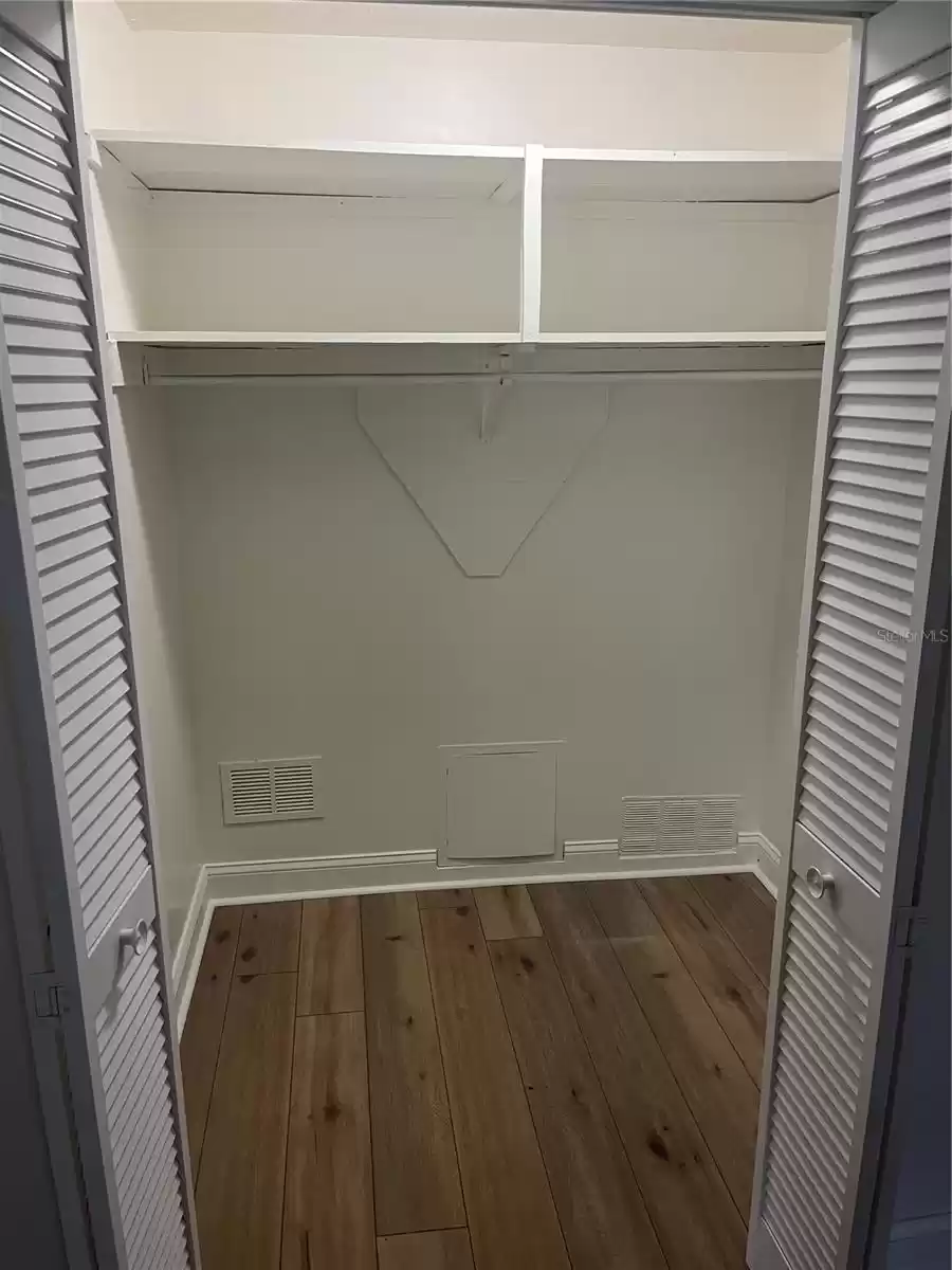 Walk in closet in master