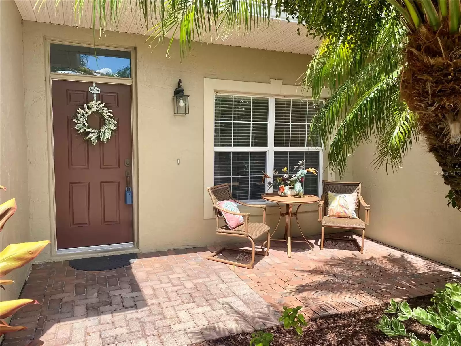 Front door and porch area