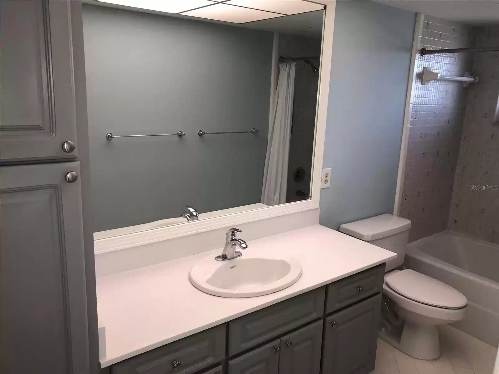 Guest Bathroom with granite countertop