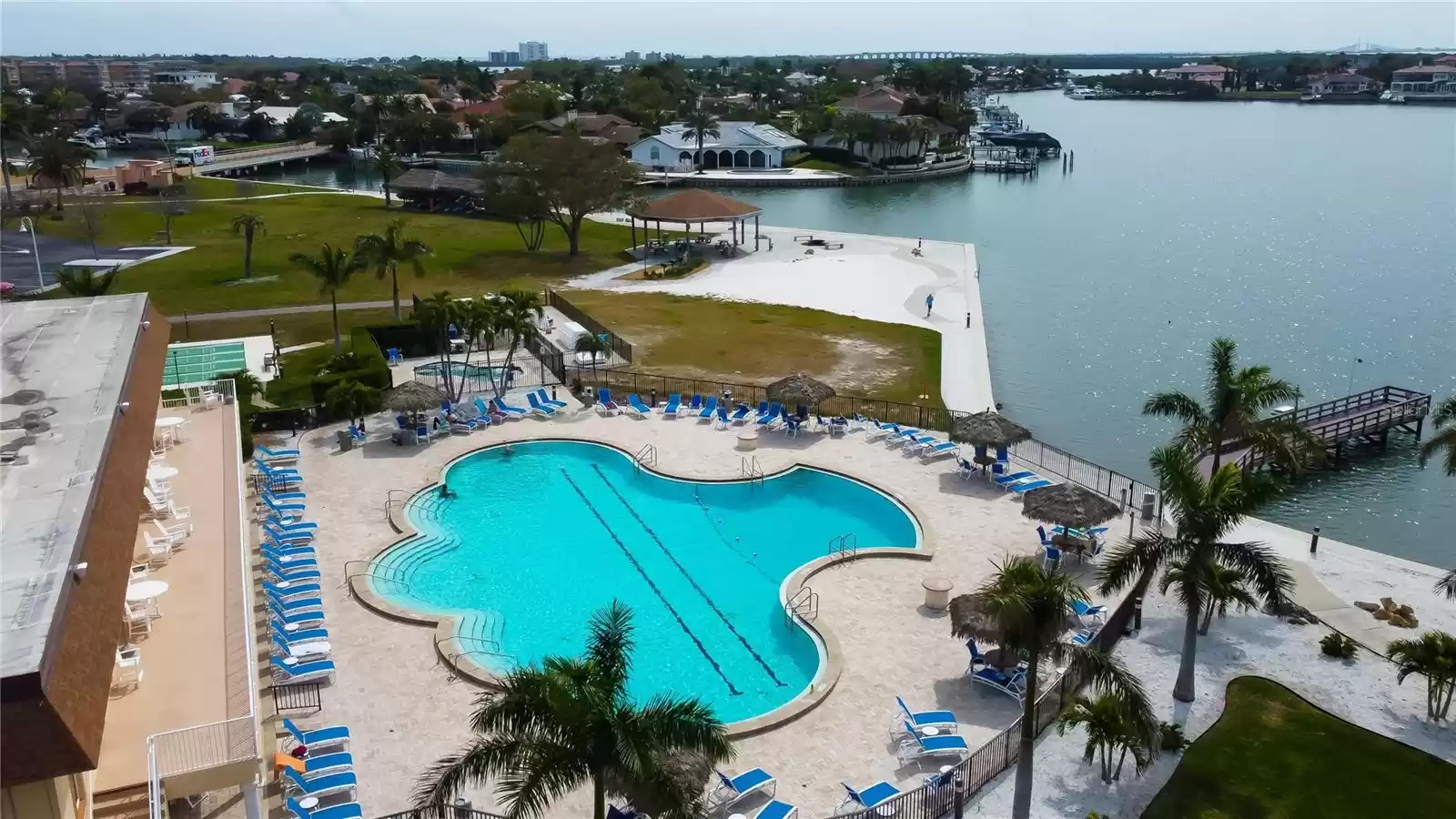 Main pool with hot tub, and Gazebo picnic area