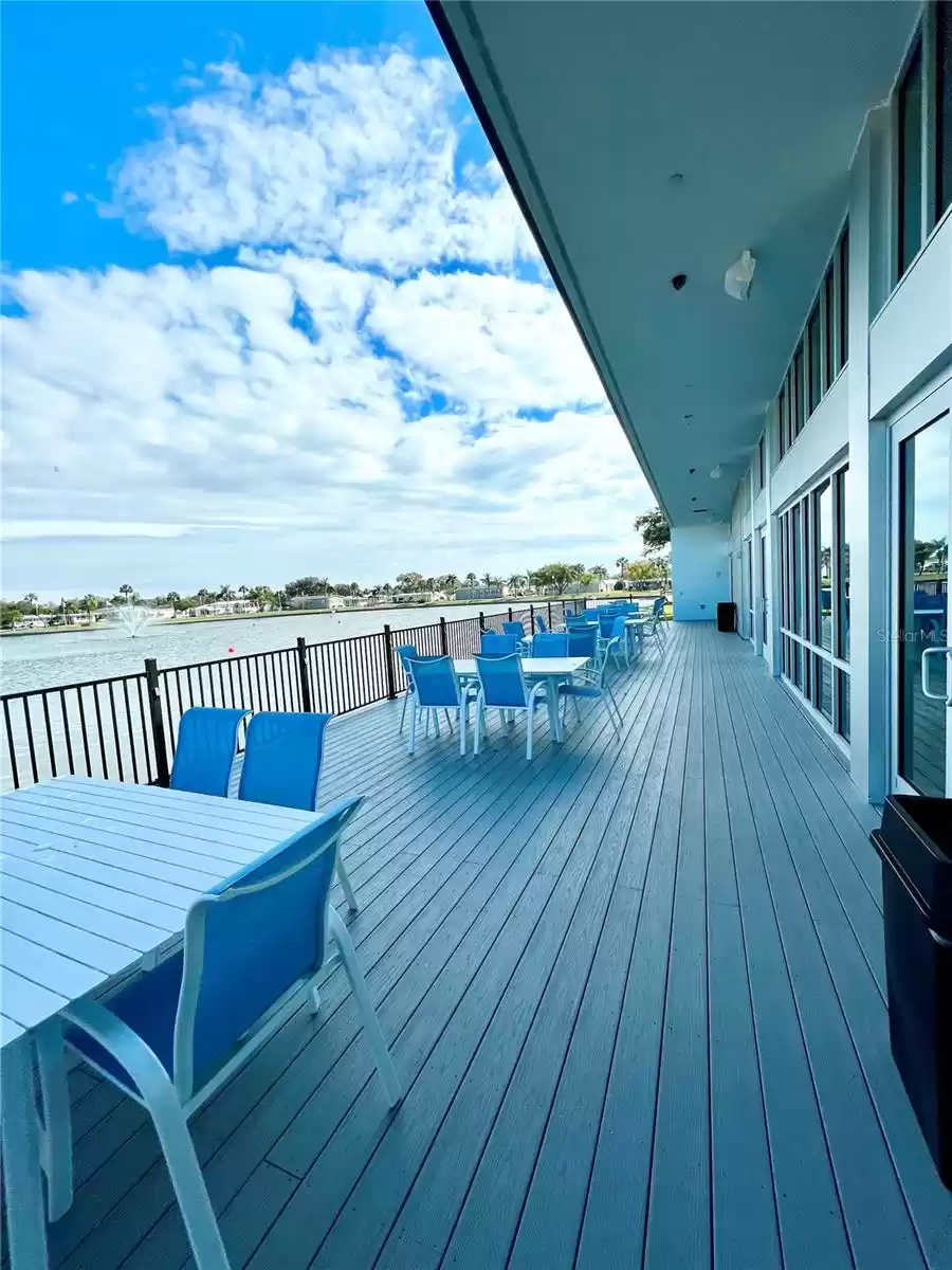 Back deck of clubhouse