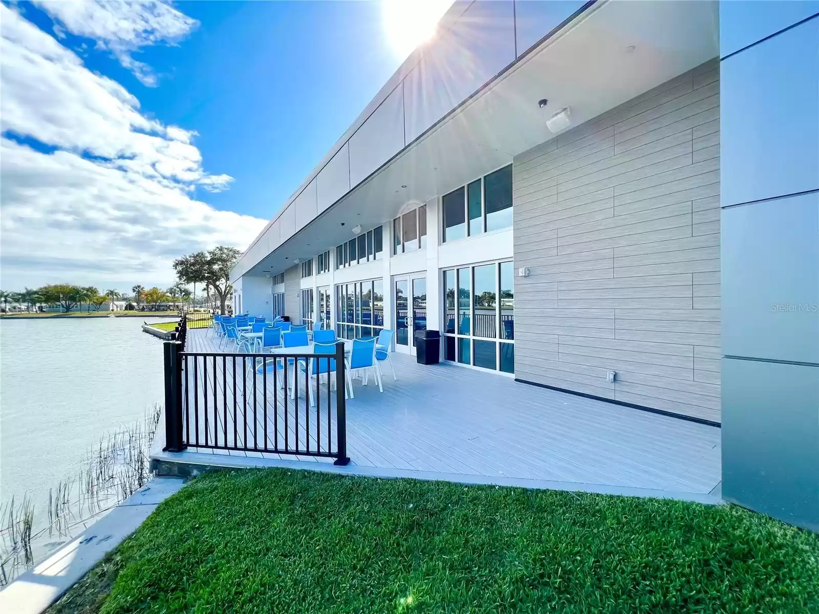 Back deck of clubhouse