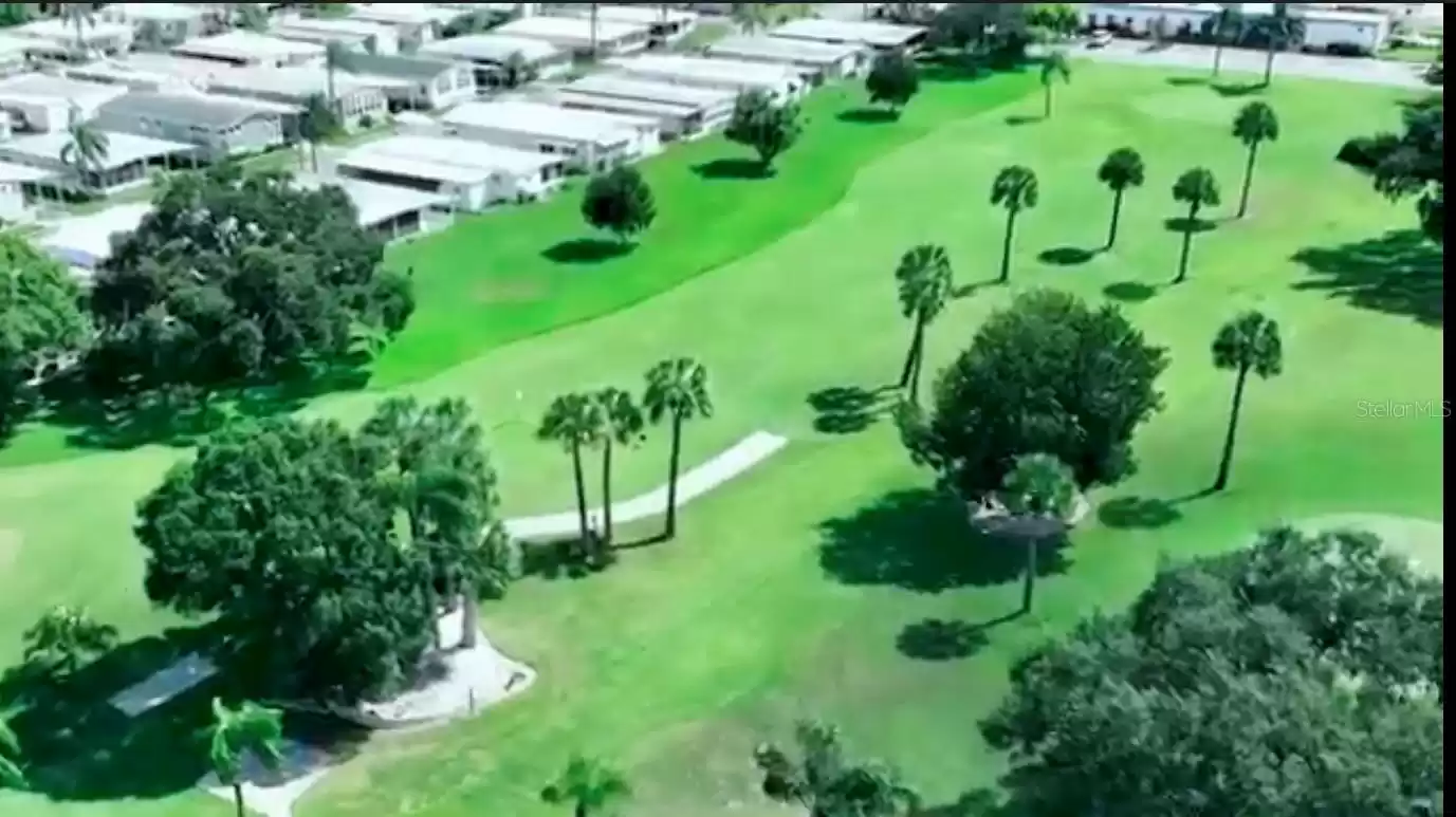 Golf course looking towards clubhouse.