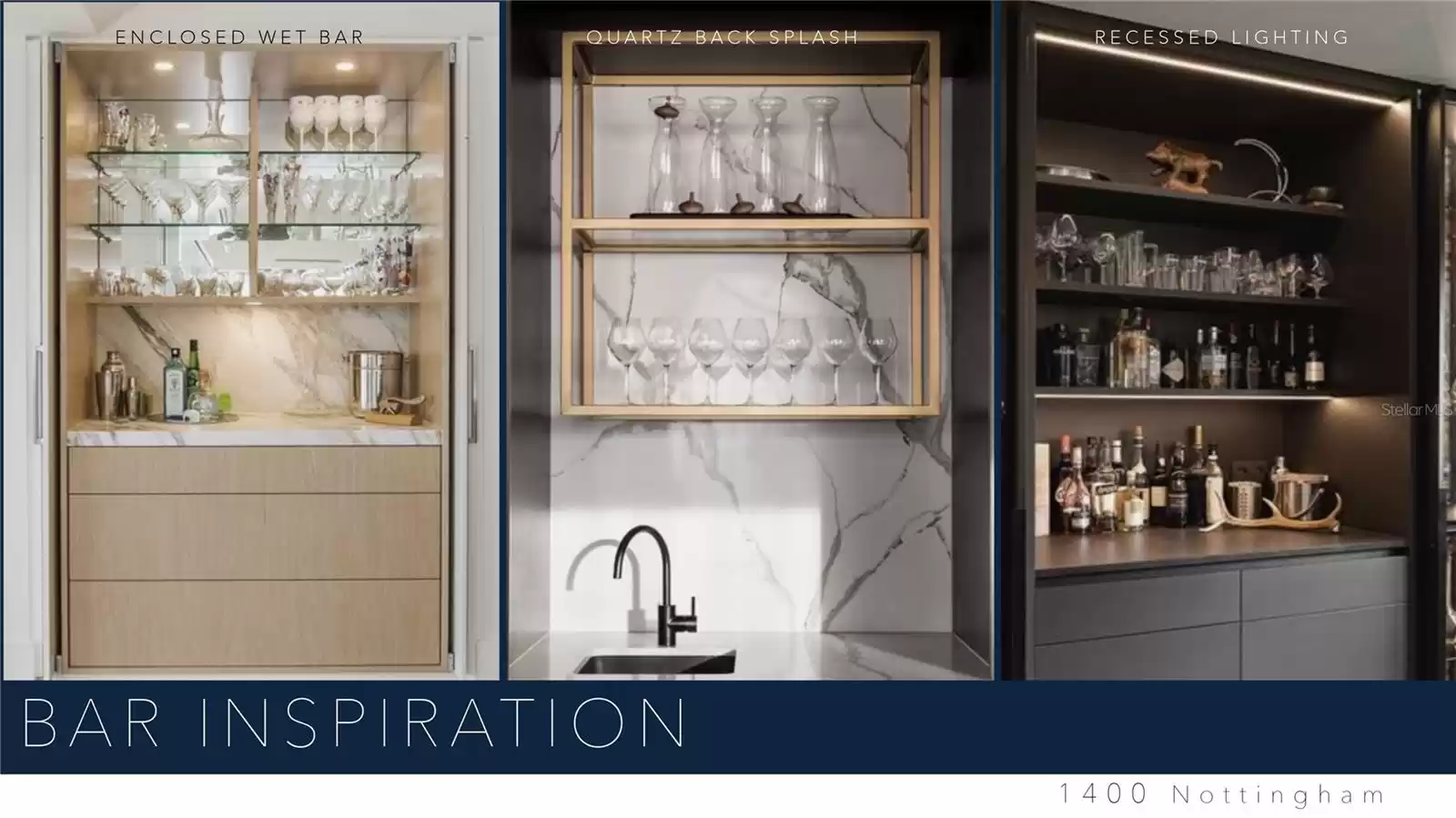 Custom Enclosed Built-in Bar Inspiration