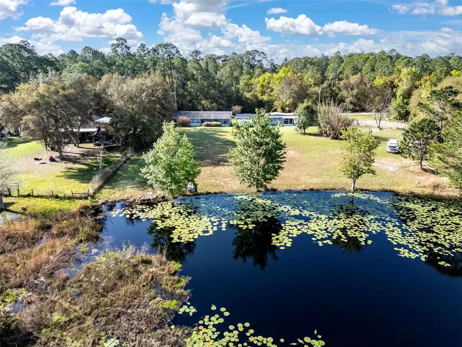 Back ariel view of property.