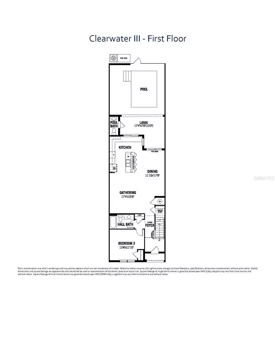 Clearwater III Floorplan - First Floor