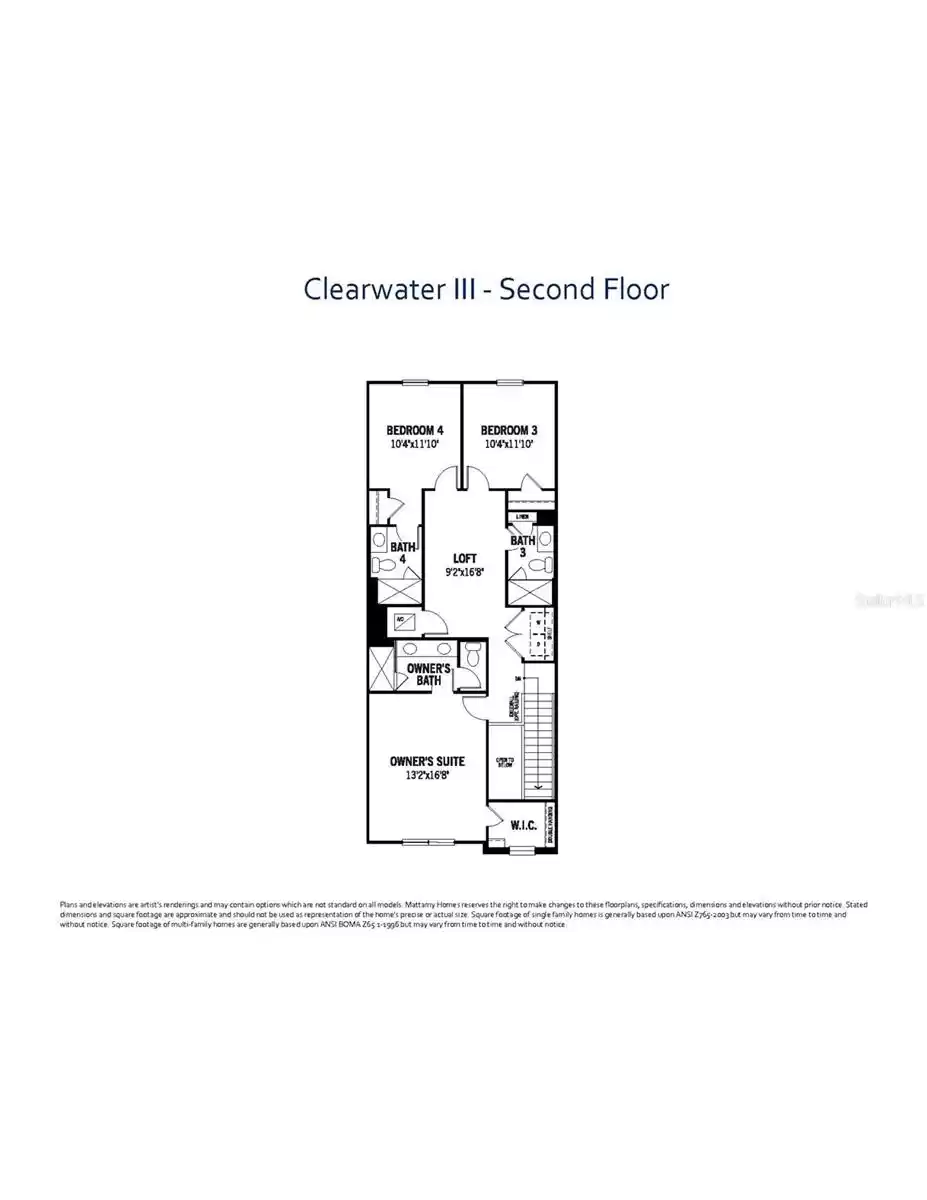 Clearwater III Floorplan - Second Floor