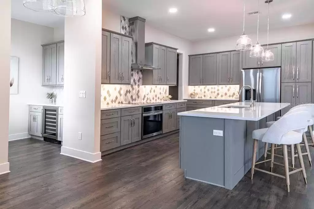 Kitchen Layout with Separate Beverage Area