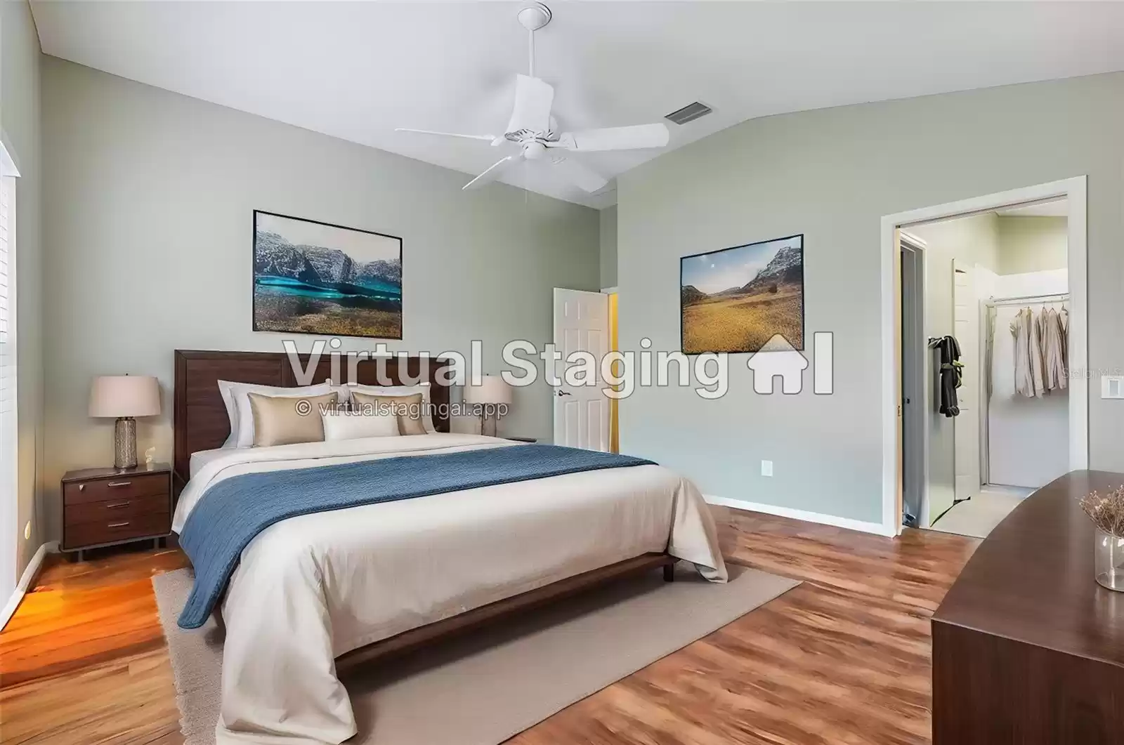 VIRTUAL STAGING OF PRIMARY BEDROOM