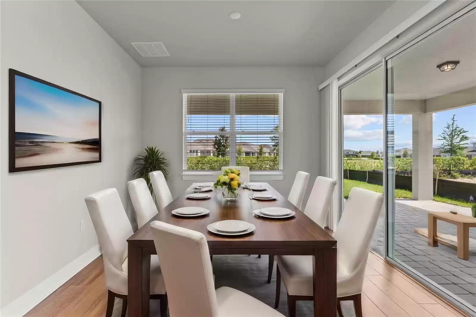 Virtually staged Dining Room