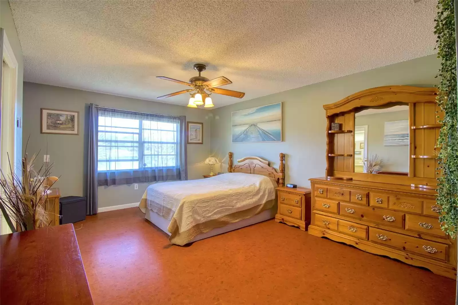 Master bedroom with lake views