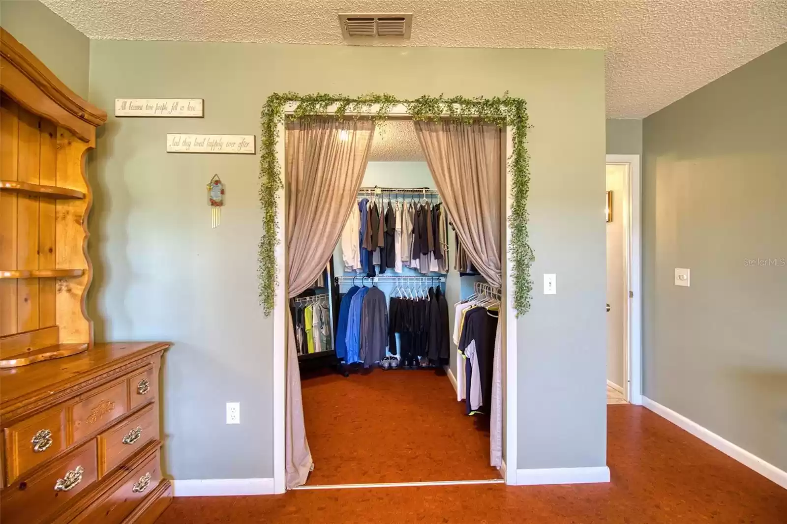 Master bedroom walk in closet